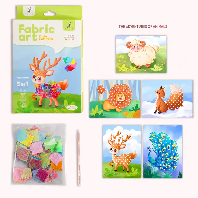 Fabric art тварини (зелена)